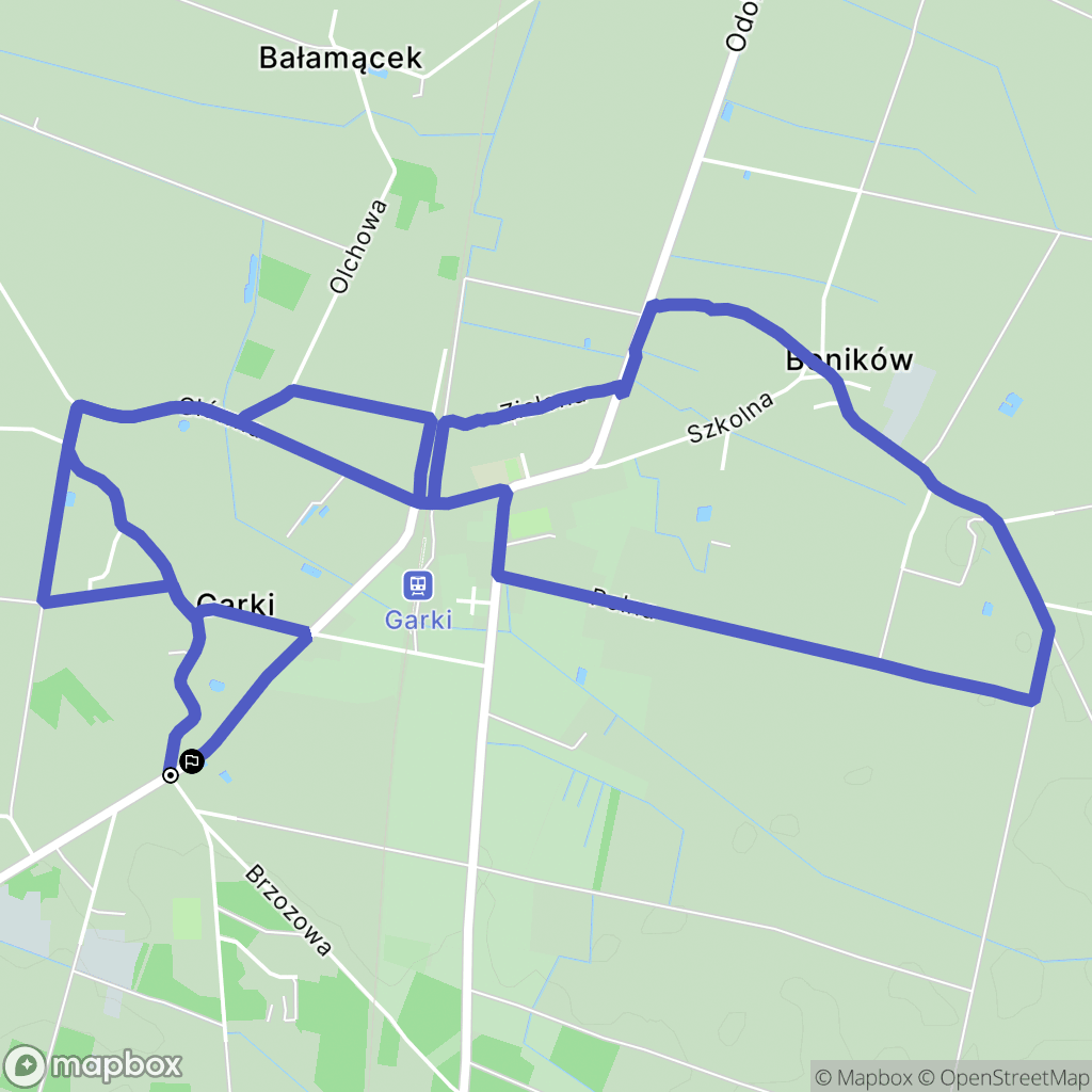 Garki: mapa trasy - Poland