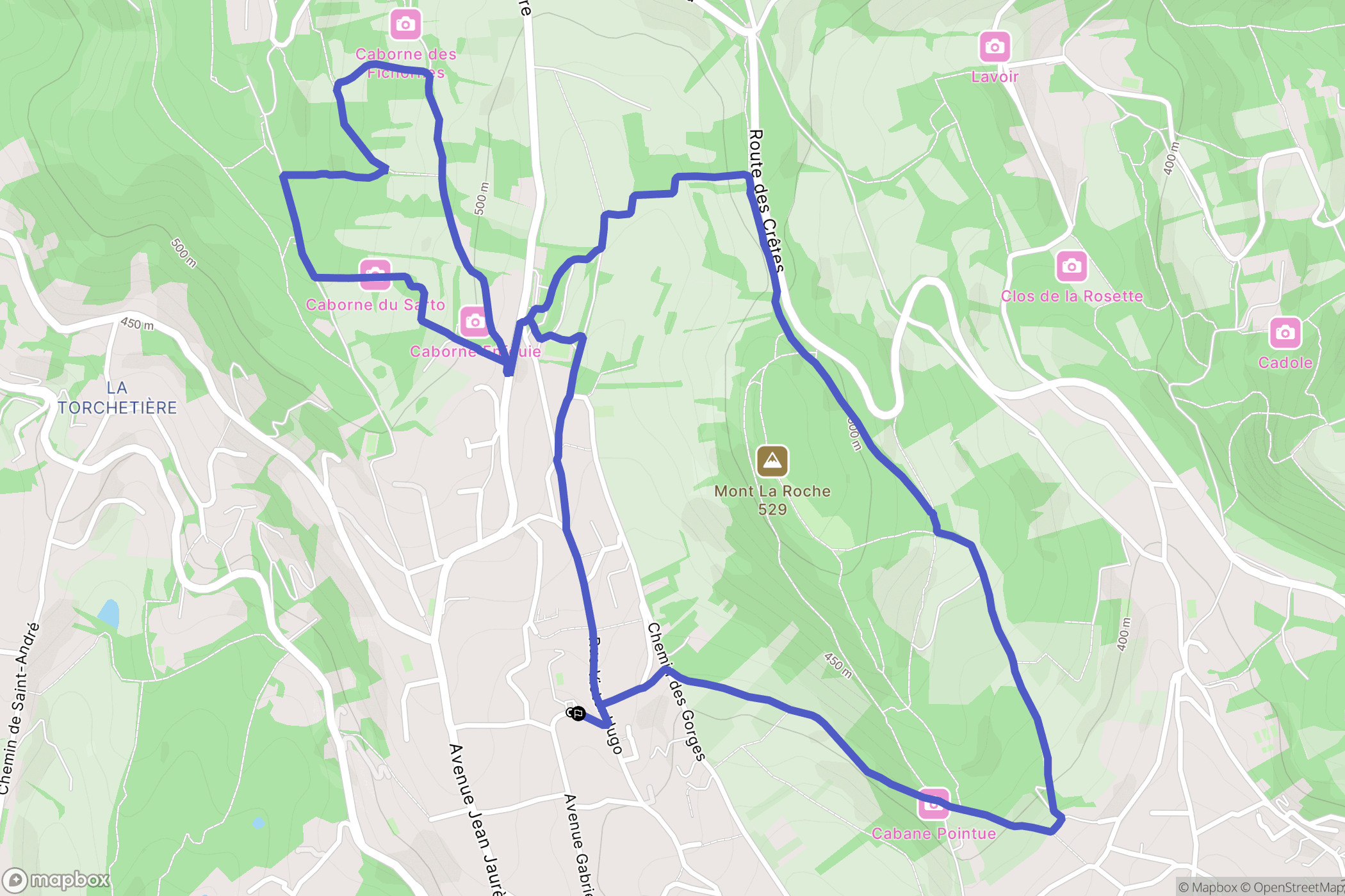 Saint-Didier-au-Mont-d'Or : carte du parcours de randonnée - France