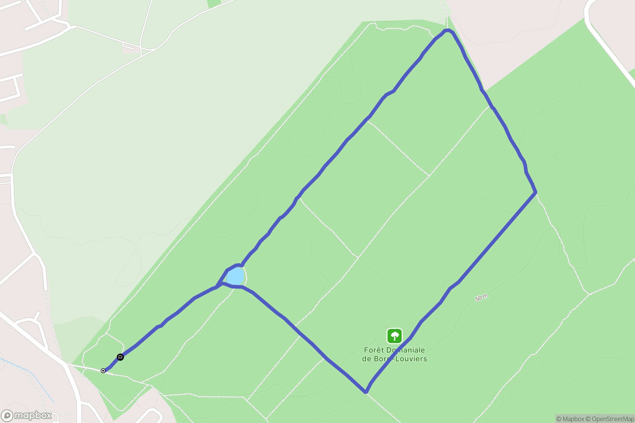 Saint-Pierre-lès-Elbeuf : carte du parcours de randonnée - France
