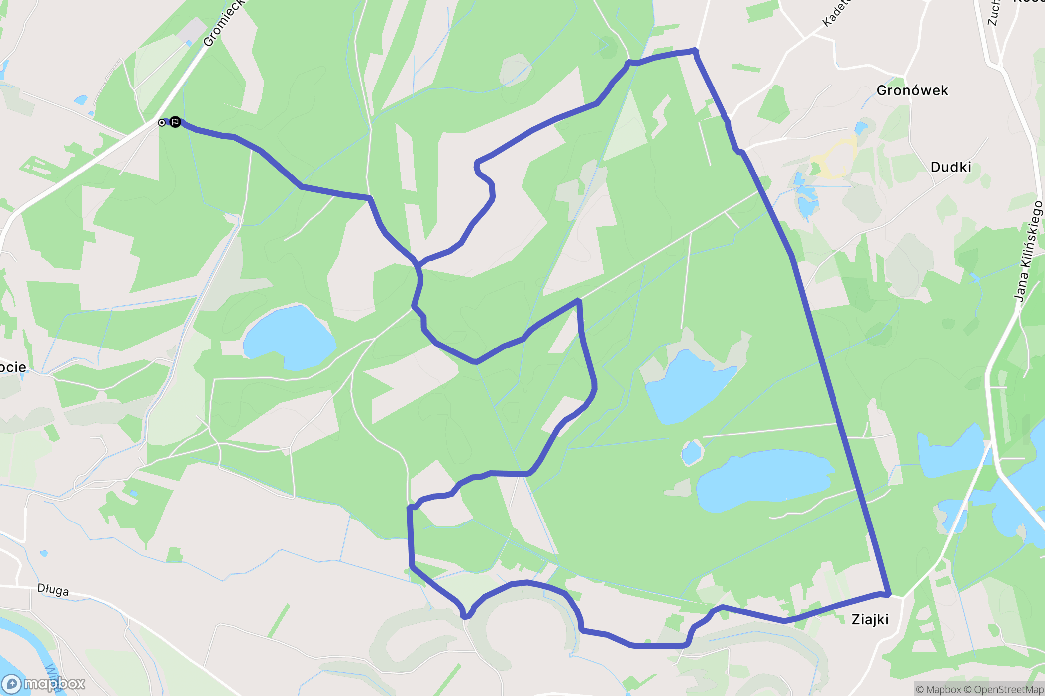 Libiąż: mapa trasy - Poland