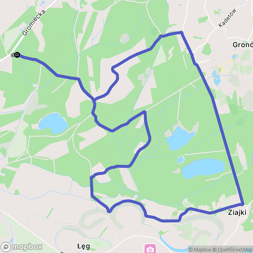 Libiąż: mapa trasy - Poland