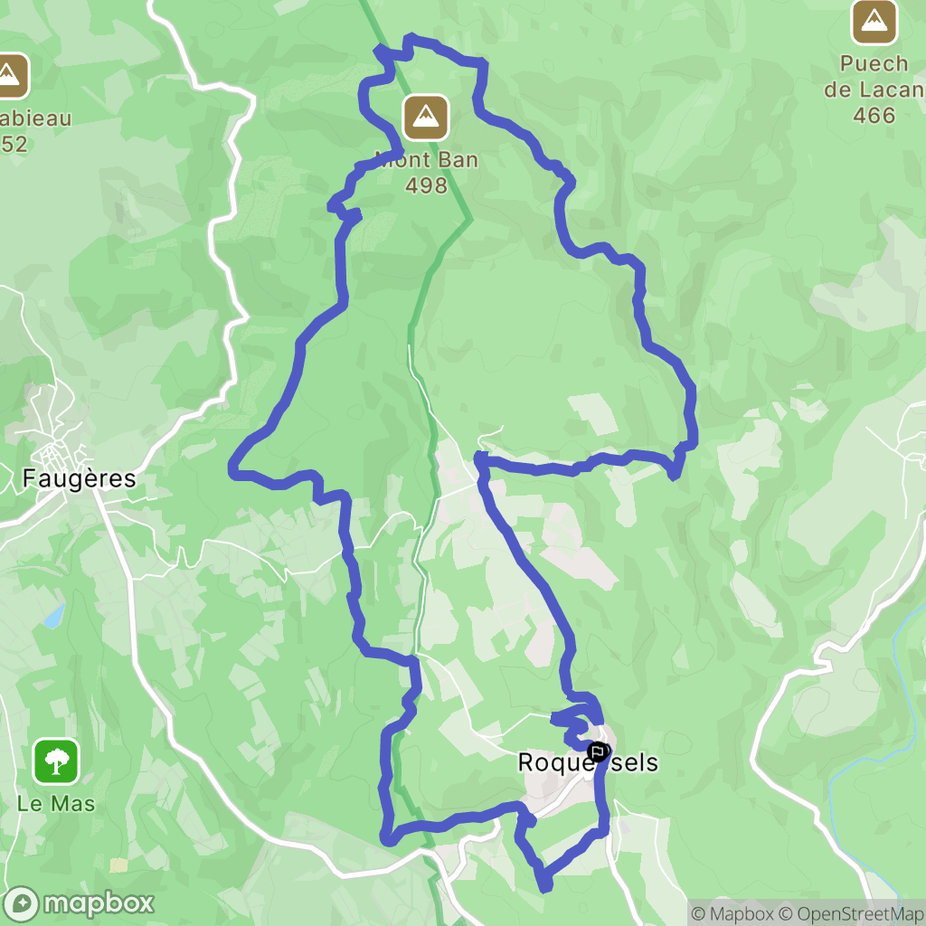 Roquessels : carte du parcours de randonnée - France