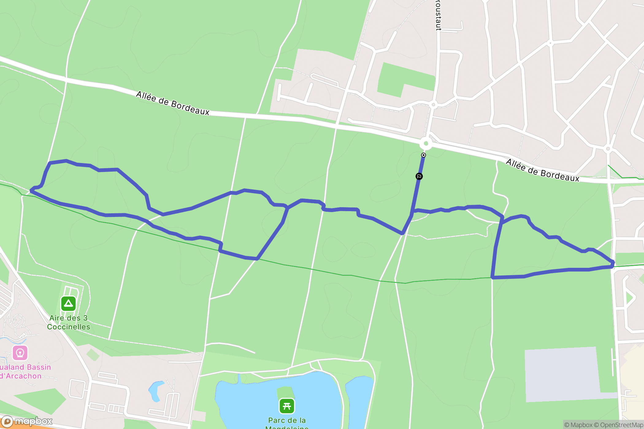 Gujan-Mestras : carte du parcours de randonnée - France
