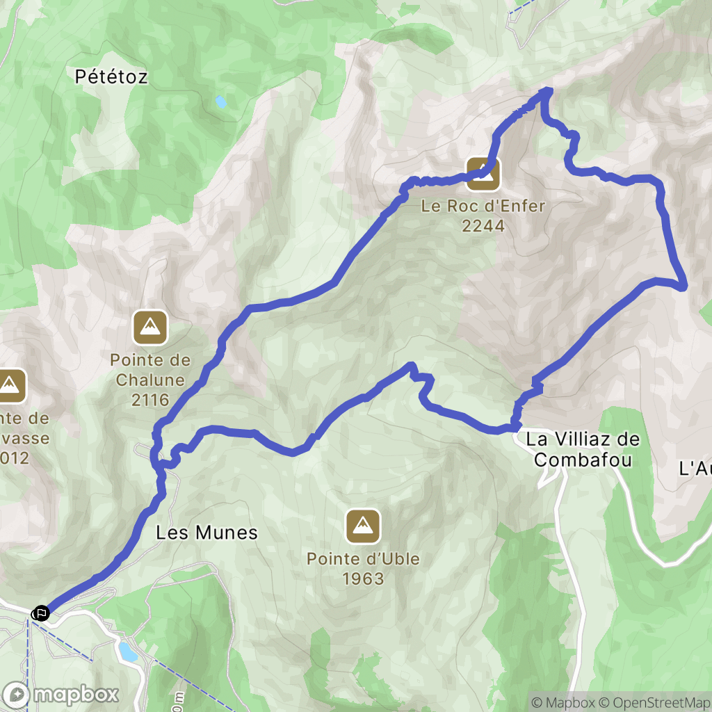 Mieussy : carte du parcours de randonnée - France