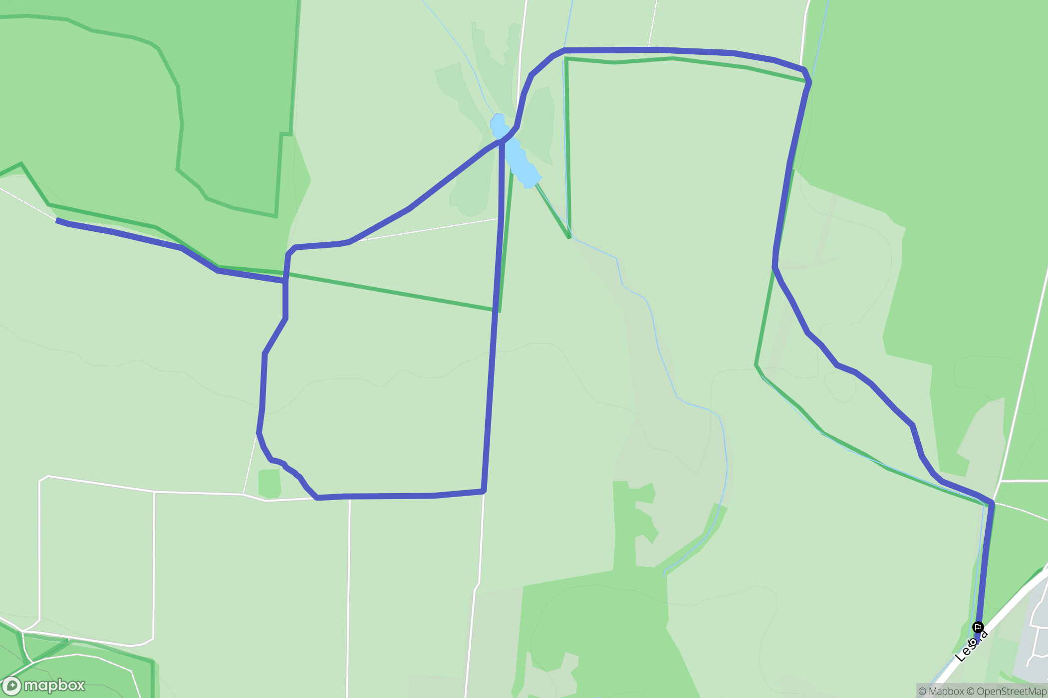 Zaborów: mapa trasy - Poland