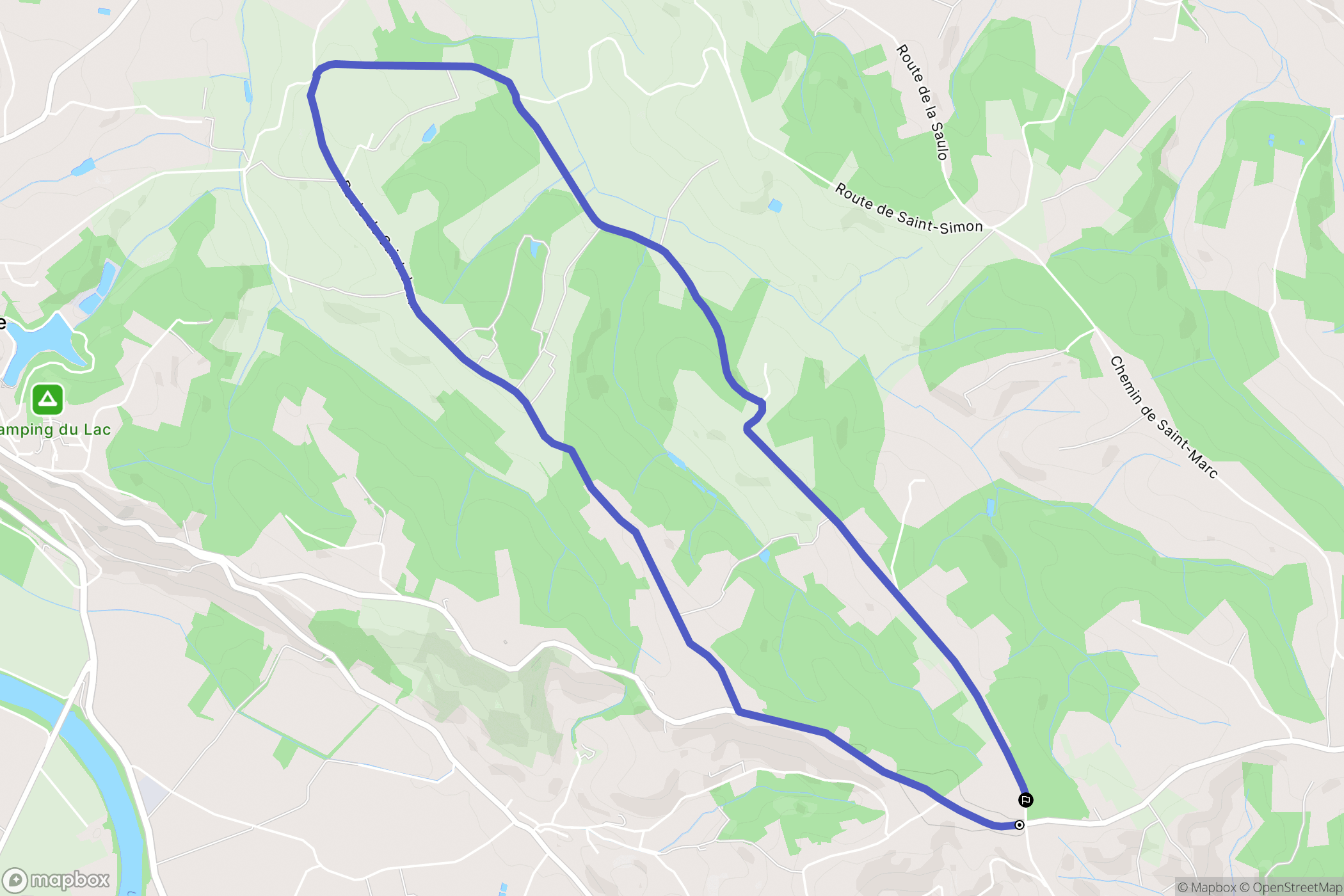 Montastruc : carte du parcours de randonnée - France