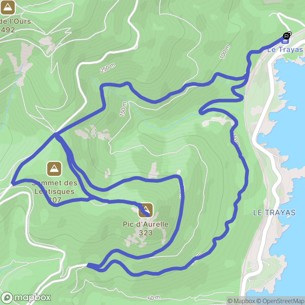 Saint-Raphaël : carte du parcours de randonnée - France
