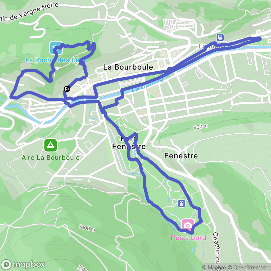 La Bourboule : carte du parcours de randonnée - France