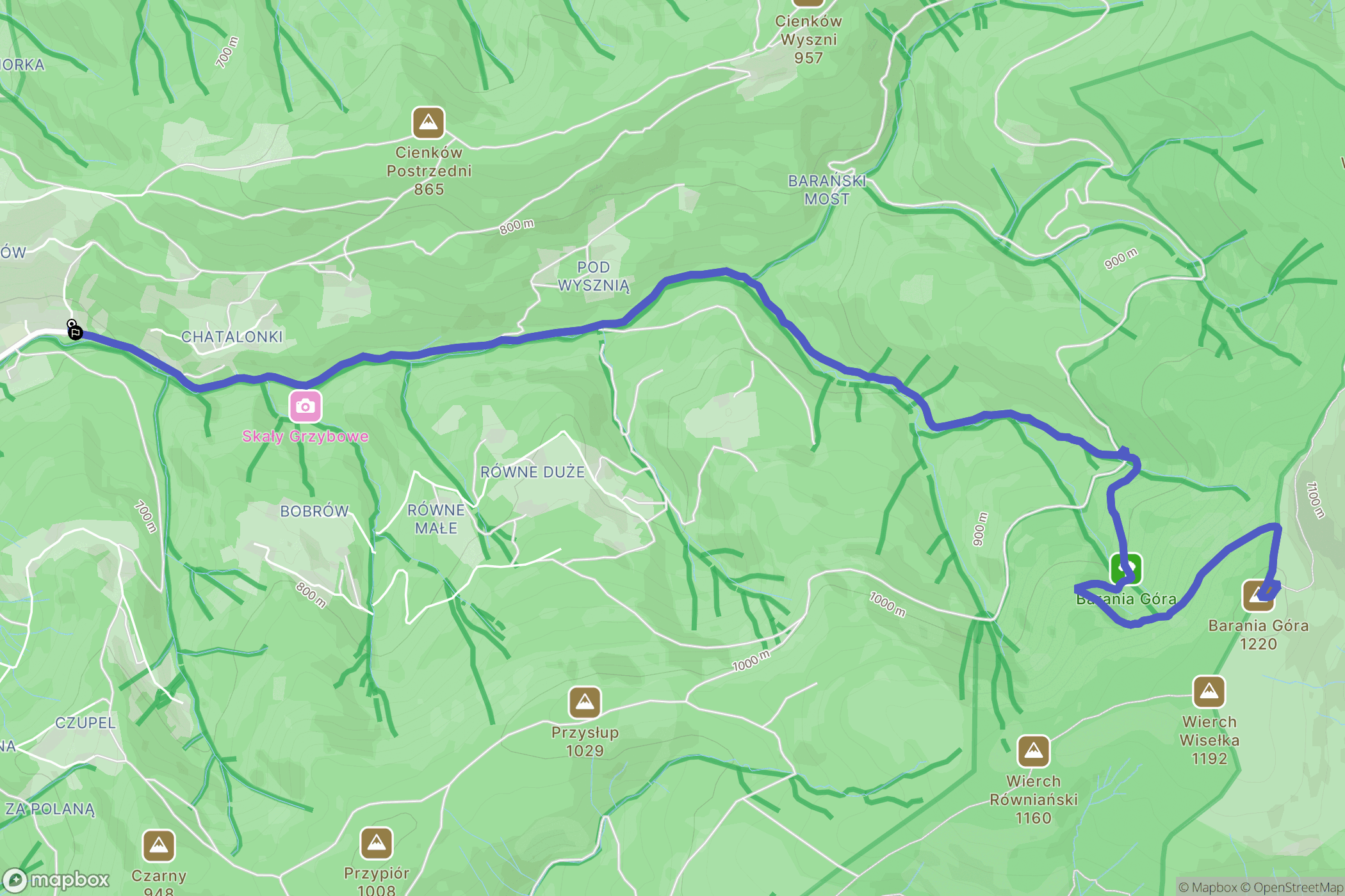 Wisła: mapa trasy - Poland