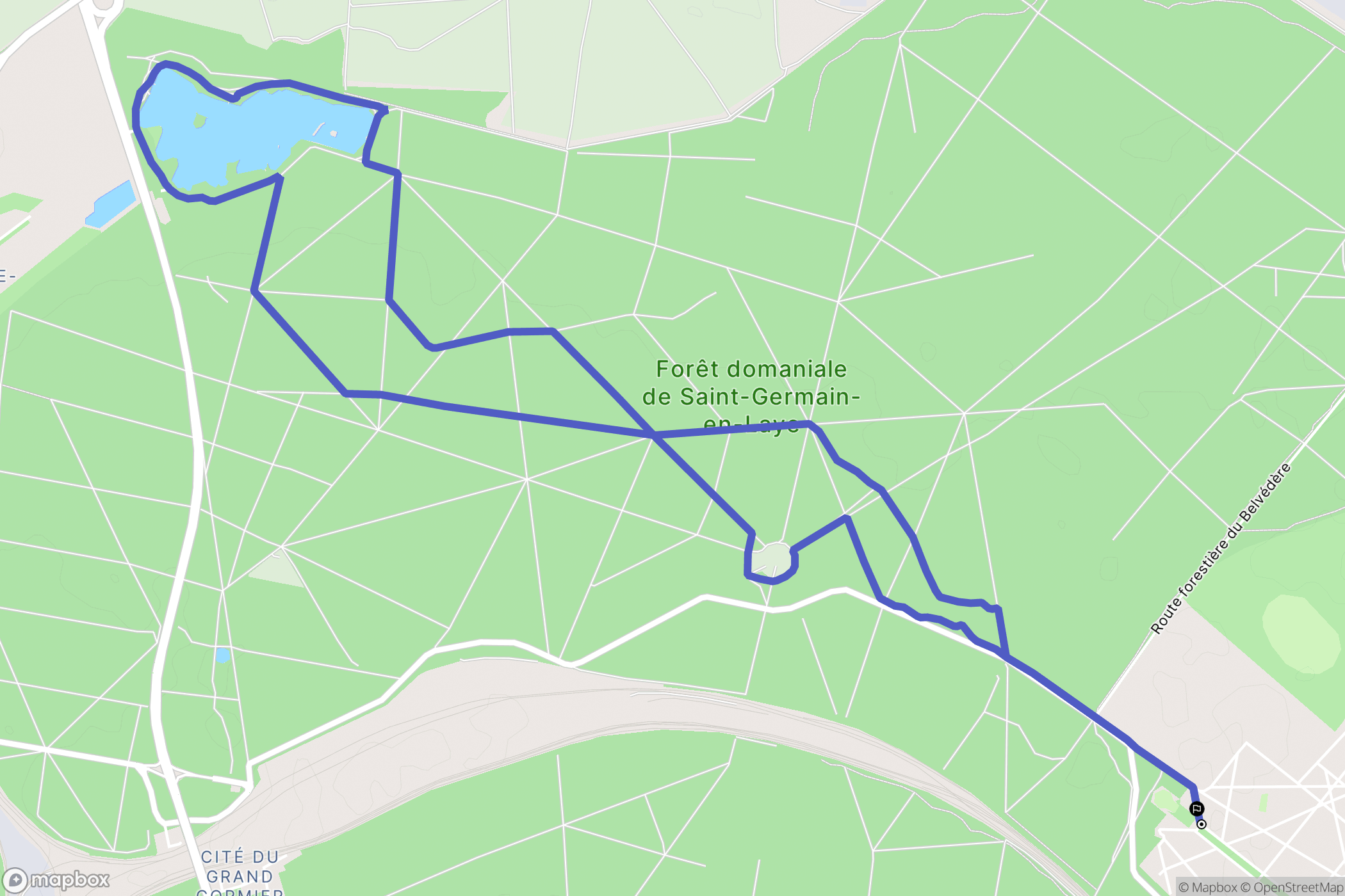 Maisons-Laffitte : carte du parcours de randonnée - France