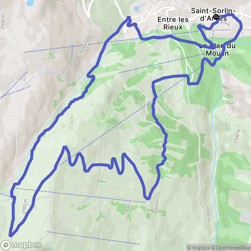 Saint-Sorlin-d'Arves : carte du parcours de randonnée - France