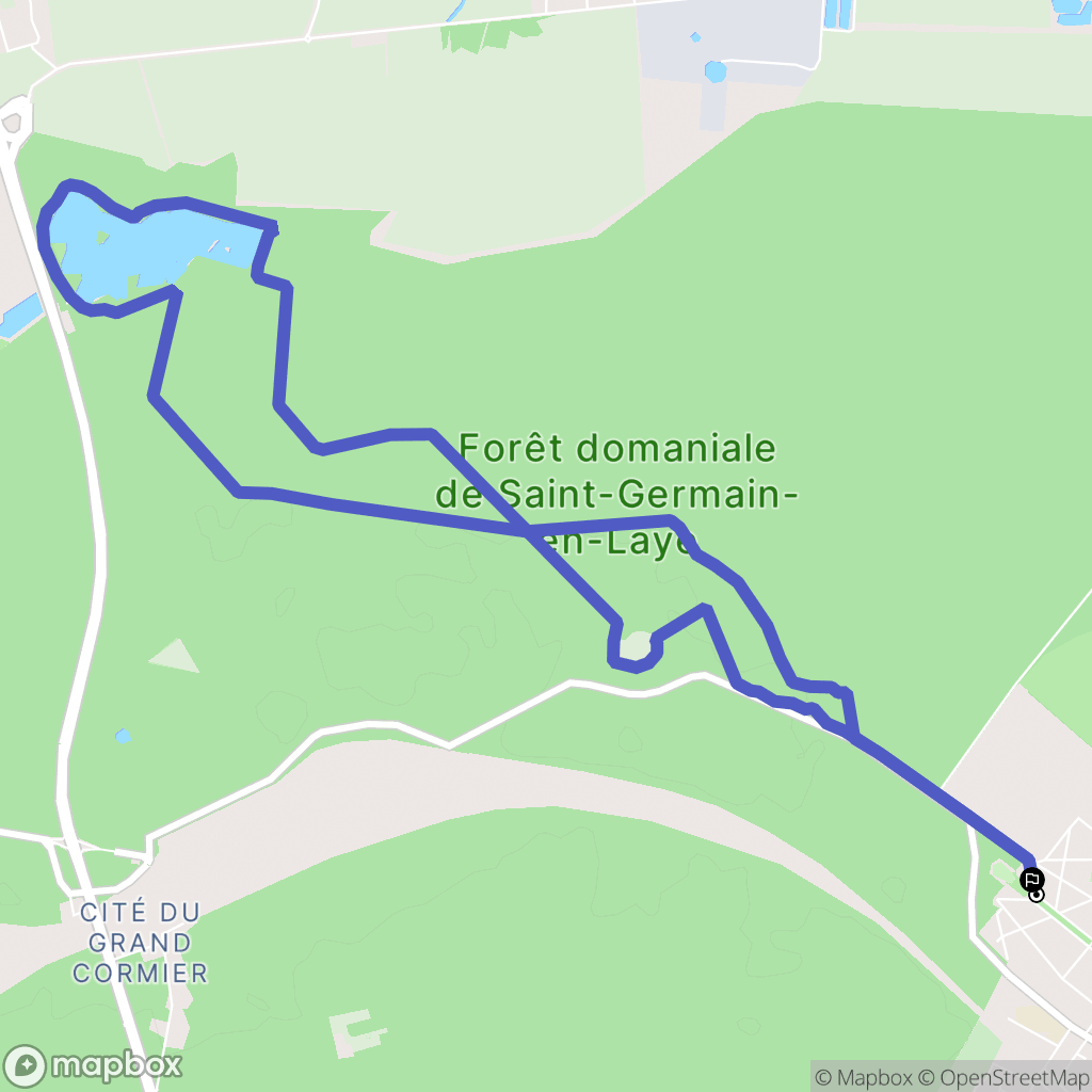 Maisons-Laffitte : carte du parcours de randonnée - France