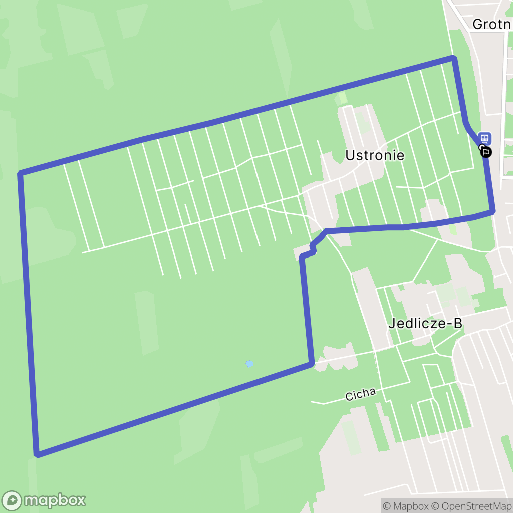 Grotniki: mapa trasy - Poland