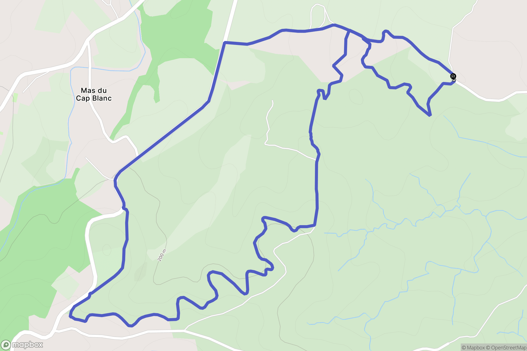 Tordères : carte du parcours de randonnée - France