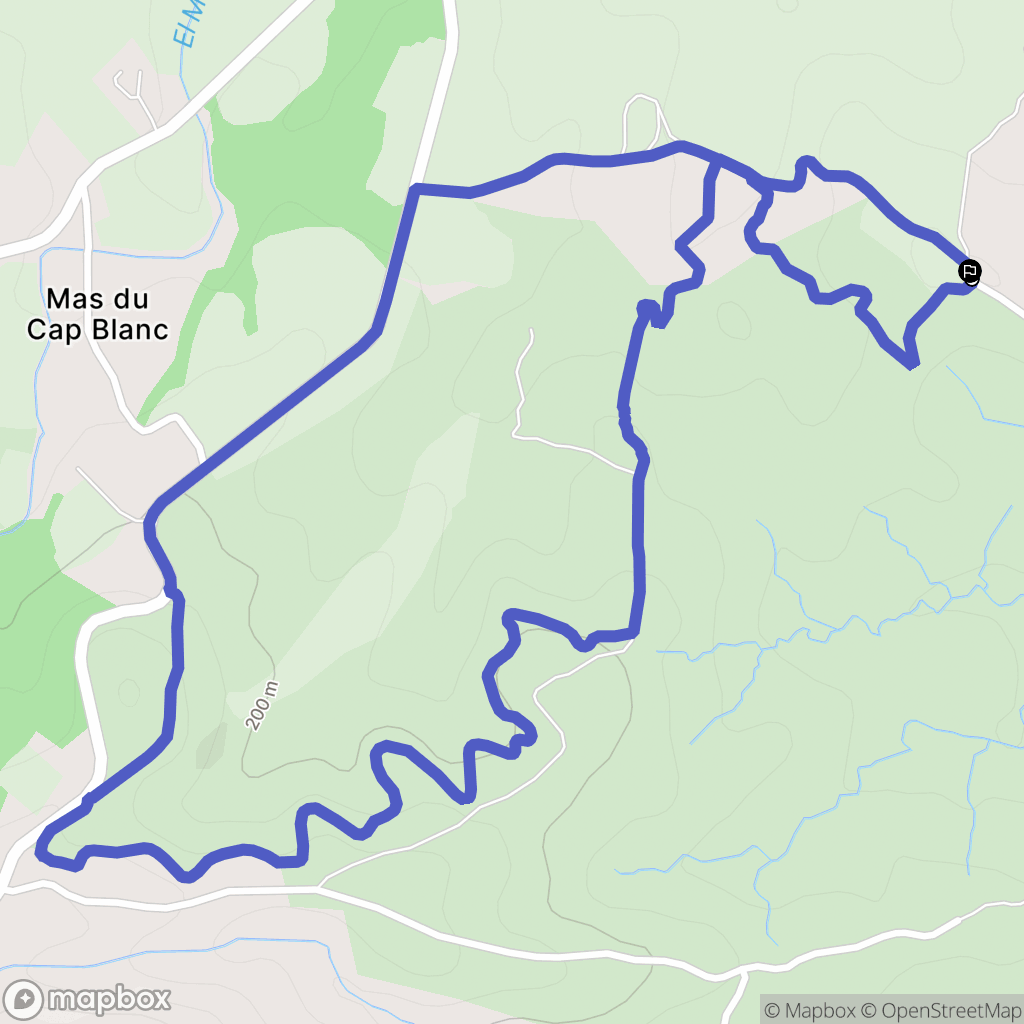 Tordères : carte du parcours de randonnée - France