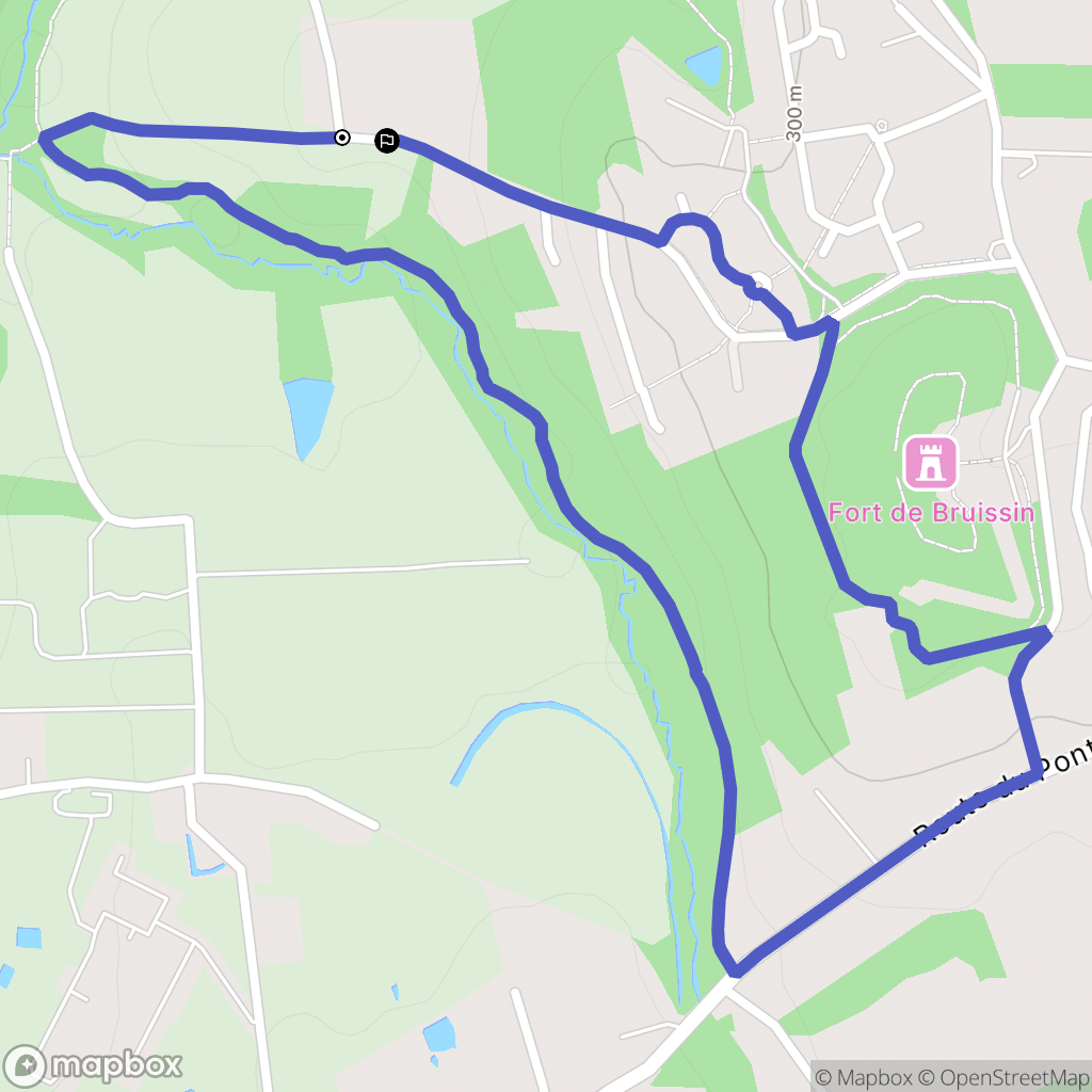 Francheville : carte du parcours de randonnée - France