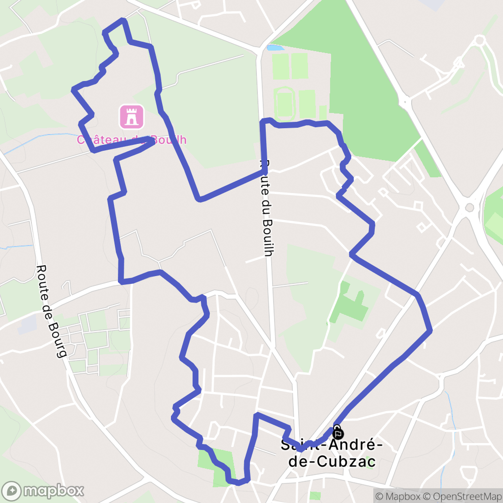 Saint-André-de-Cubzac : carte du parcours de randonnée - France