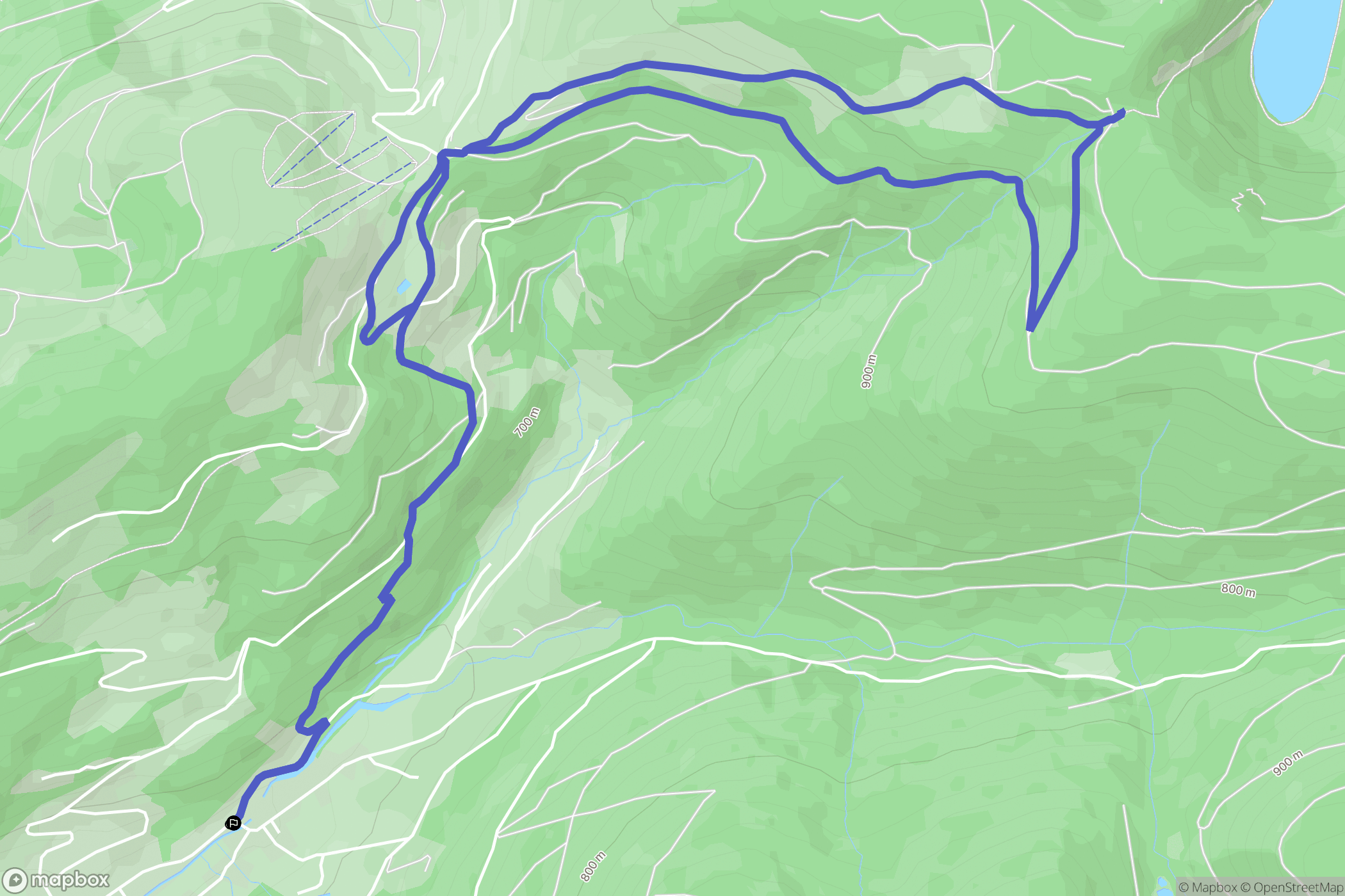 Cornimont : carte du parcours de randonnée - France