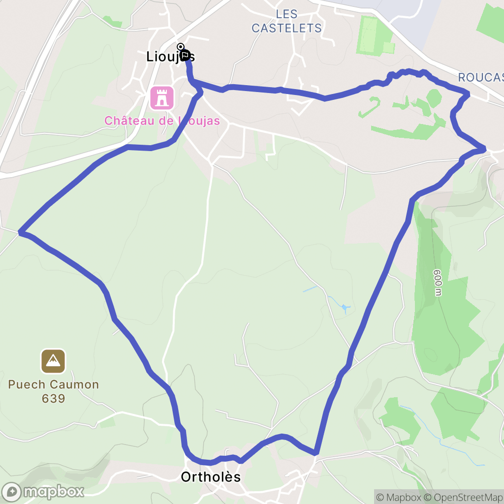 La Loubière : carte du parcours de randonnée - France