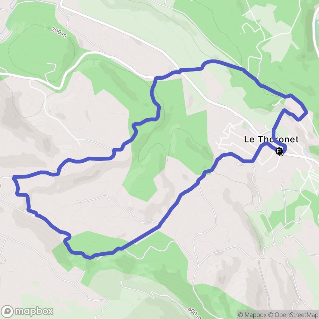 Le Thoronet : carte du parcours de randonnée - France