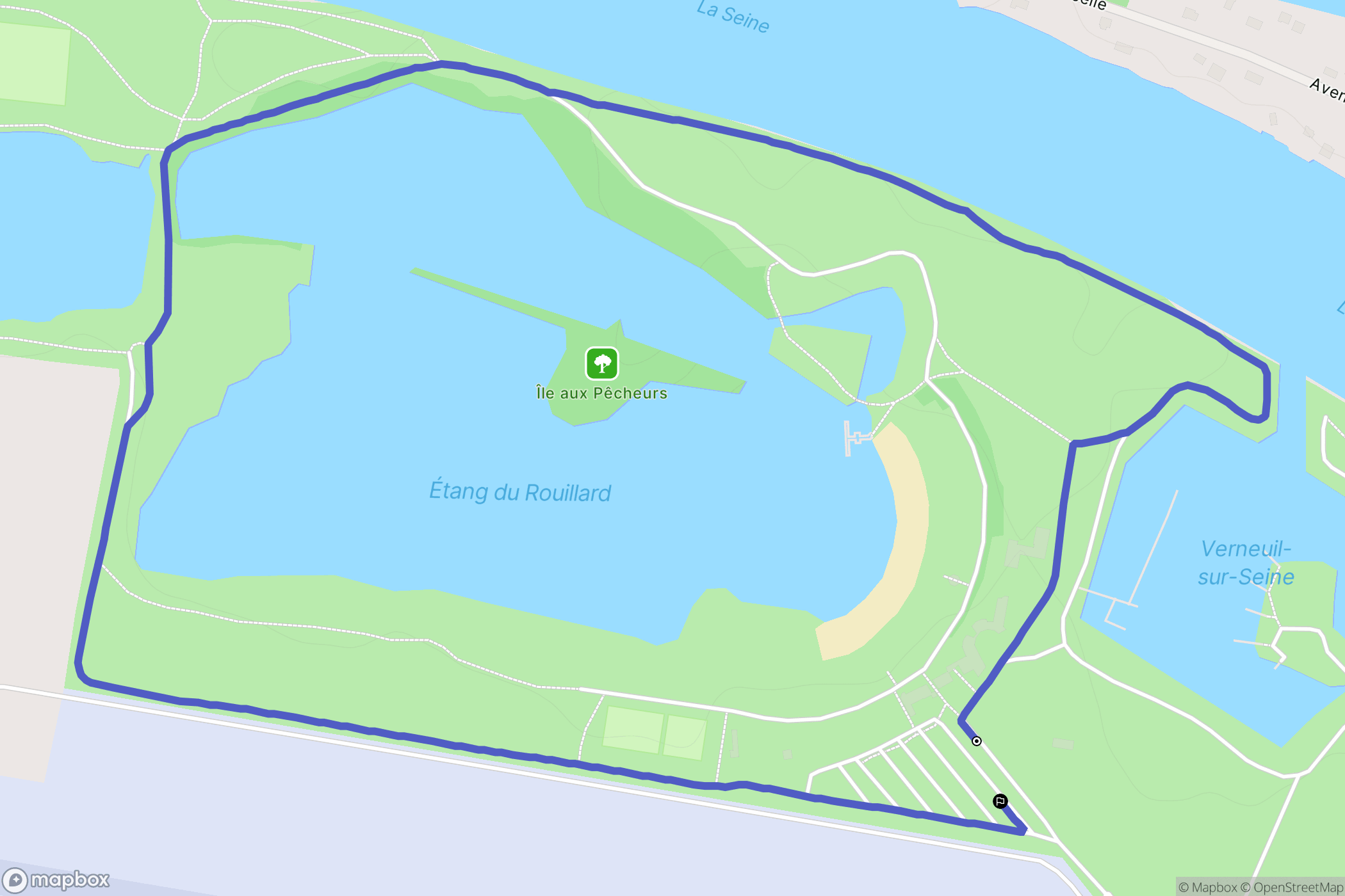 Verneuil-sur-Seine : carte du parcours de randonnée - France