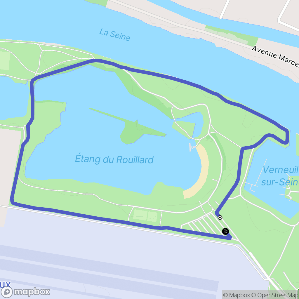 Verneuil-sur-Seine : carte du parcours de randonnée - France