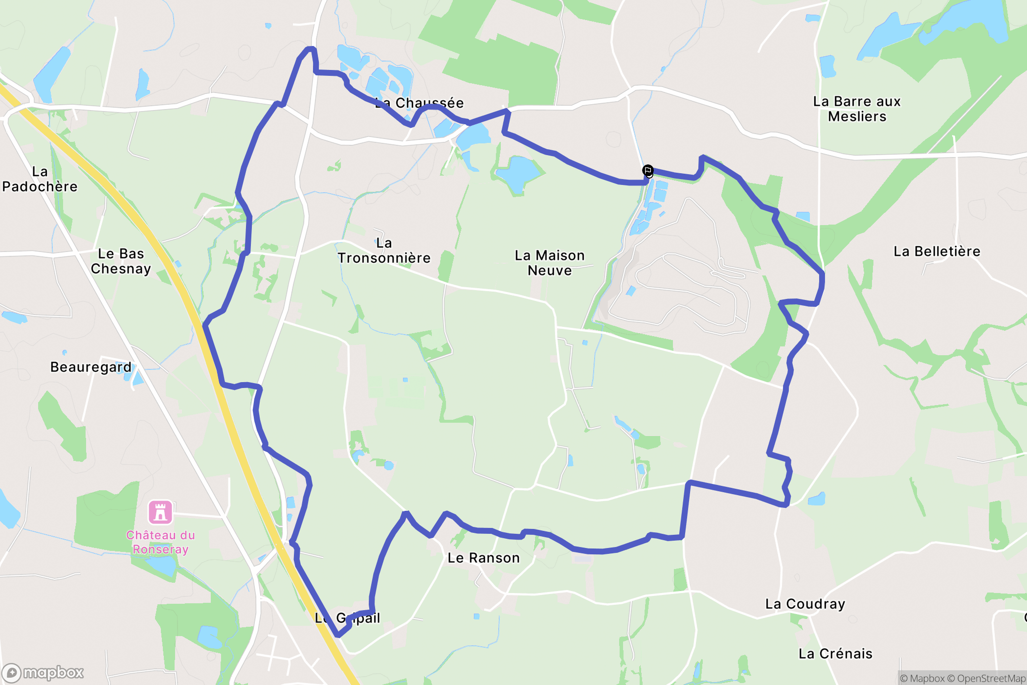 Vignoc : carte du parcours de randonnée - France