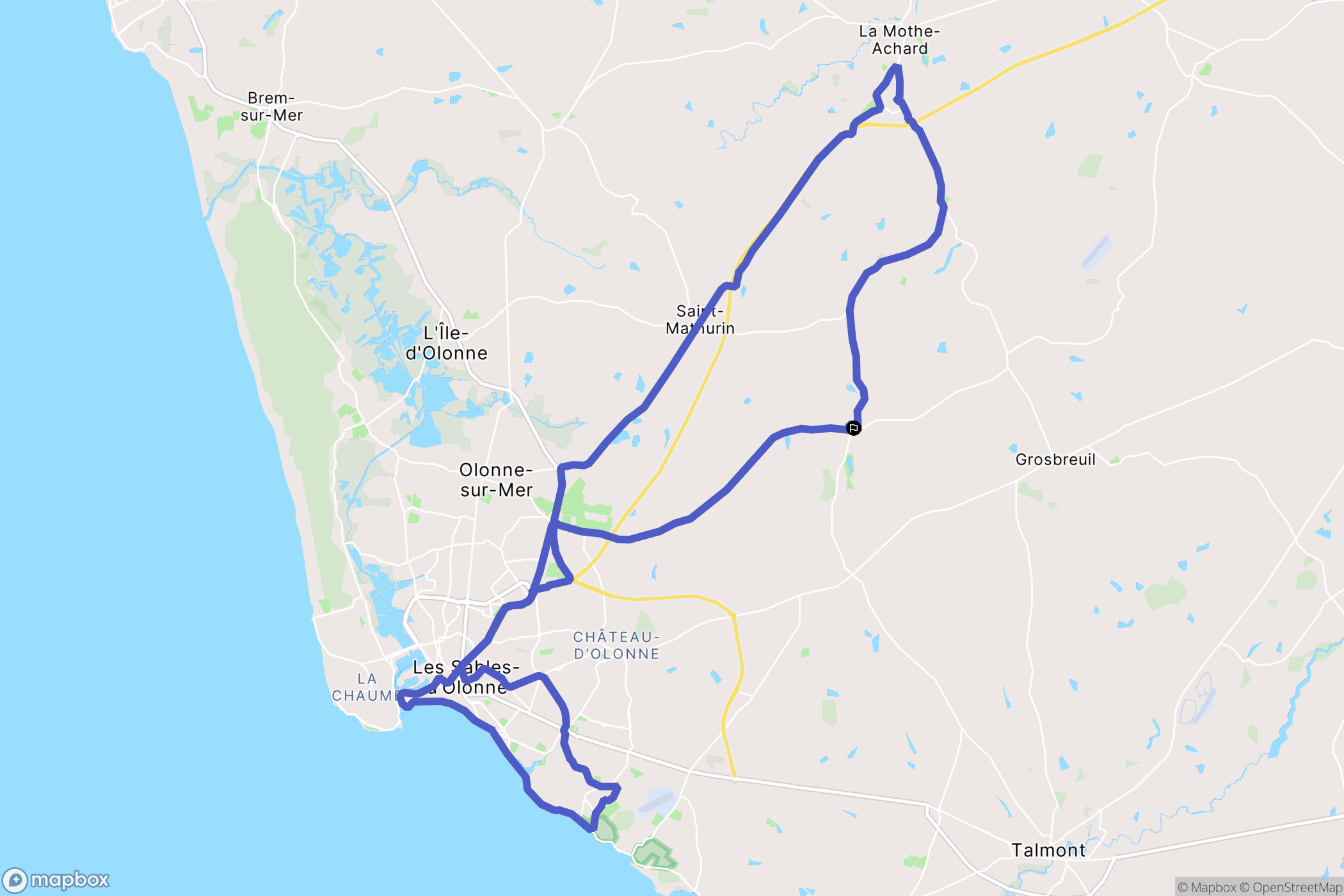 Sainte-Foy : carte du parcours de randonnée - France