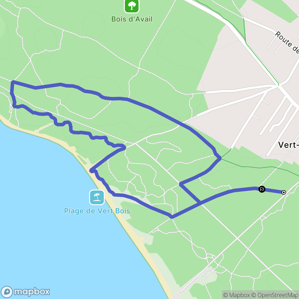 Dolus-d'Oléron : carte du parcours de randonnée - France
