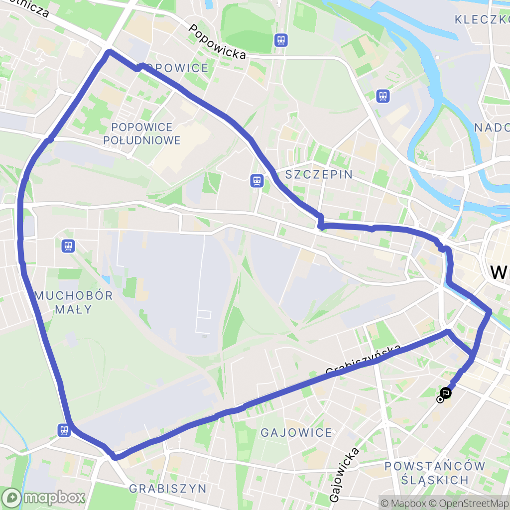 Wrocław: mapa trasy - Poland