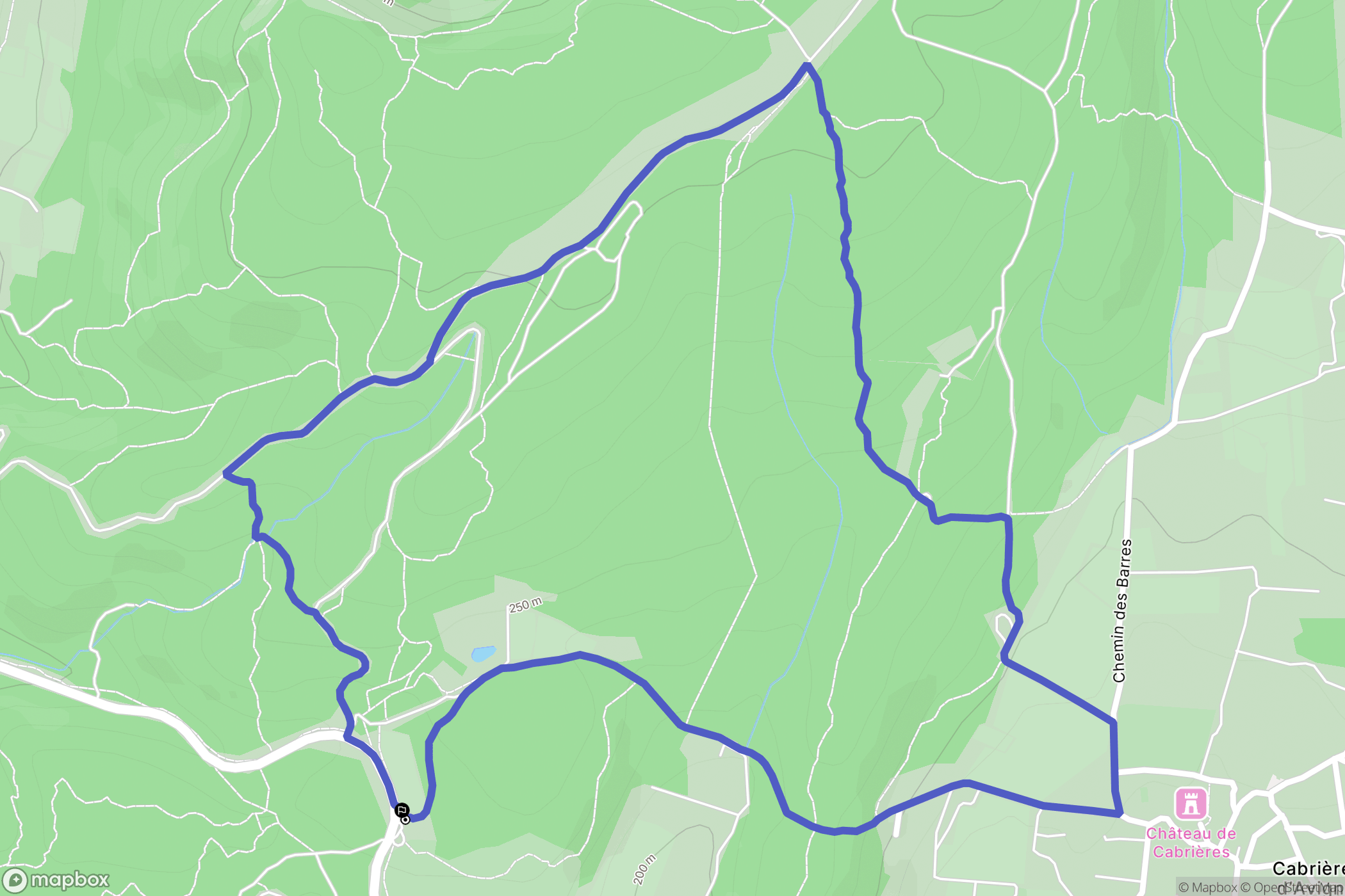 Lagnes : carte du parcours de randonnée - France