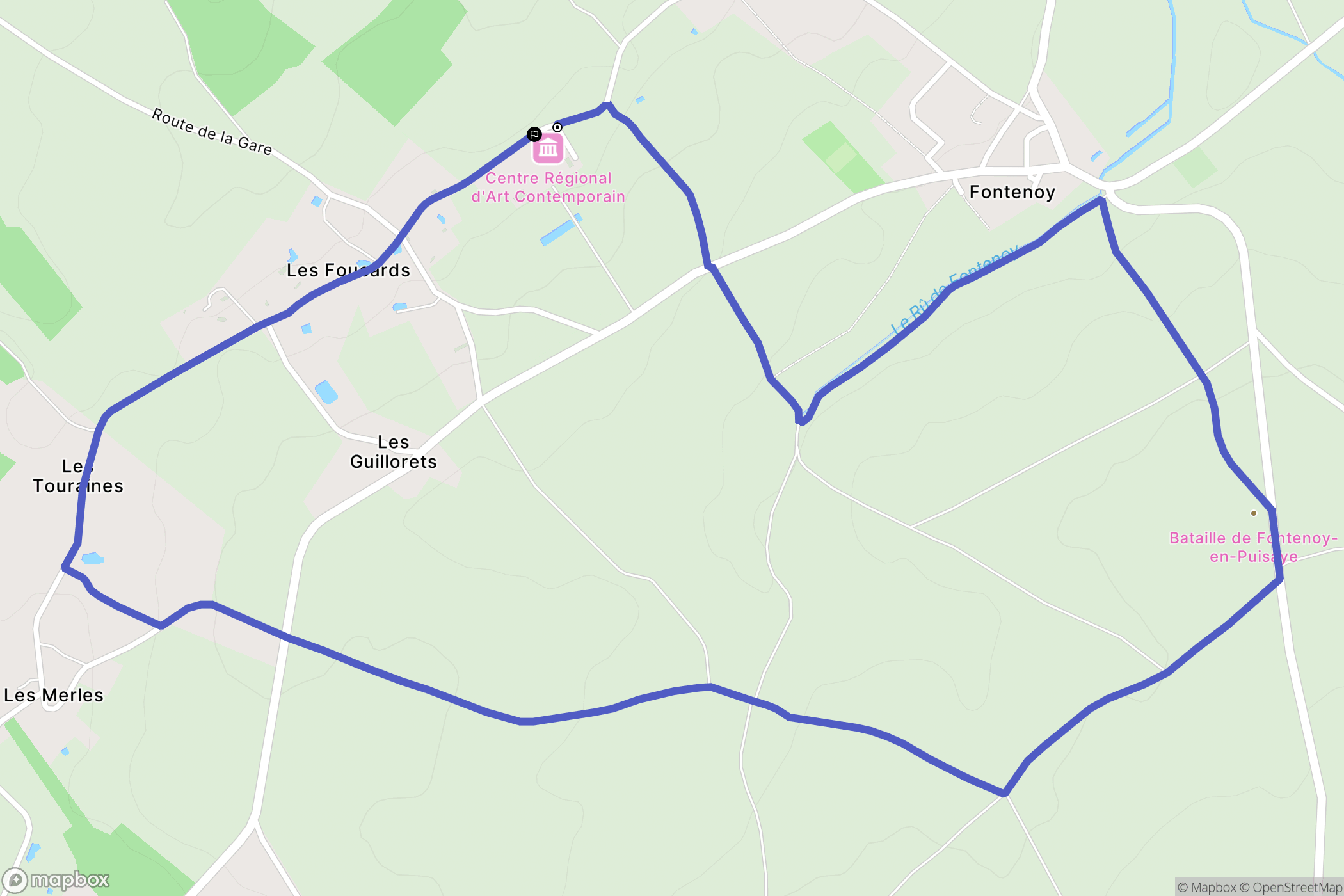 Fontenoy : carte du parcours de randonnée - France