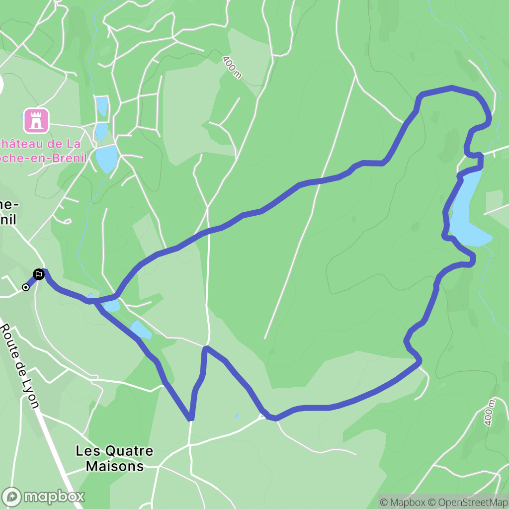 La Roche-en-Brenil : carte du parcours de randonnée - France