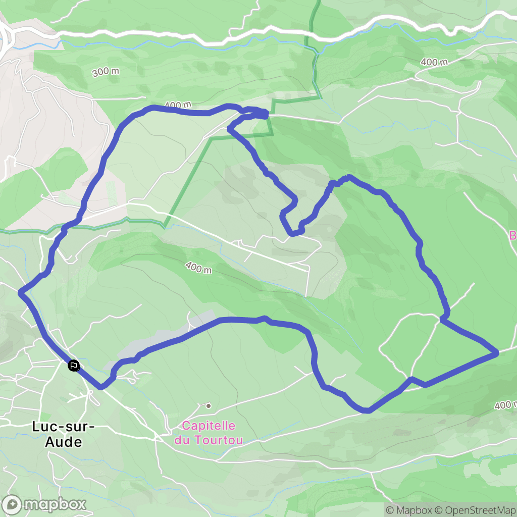 Luc-sur-Aude : carte du parcours de randonnée - France