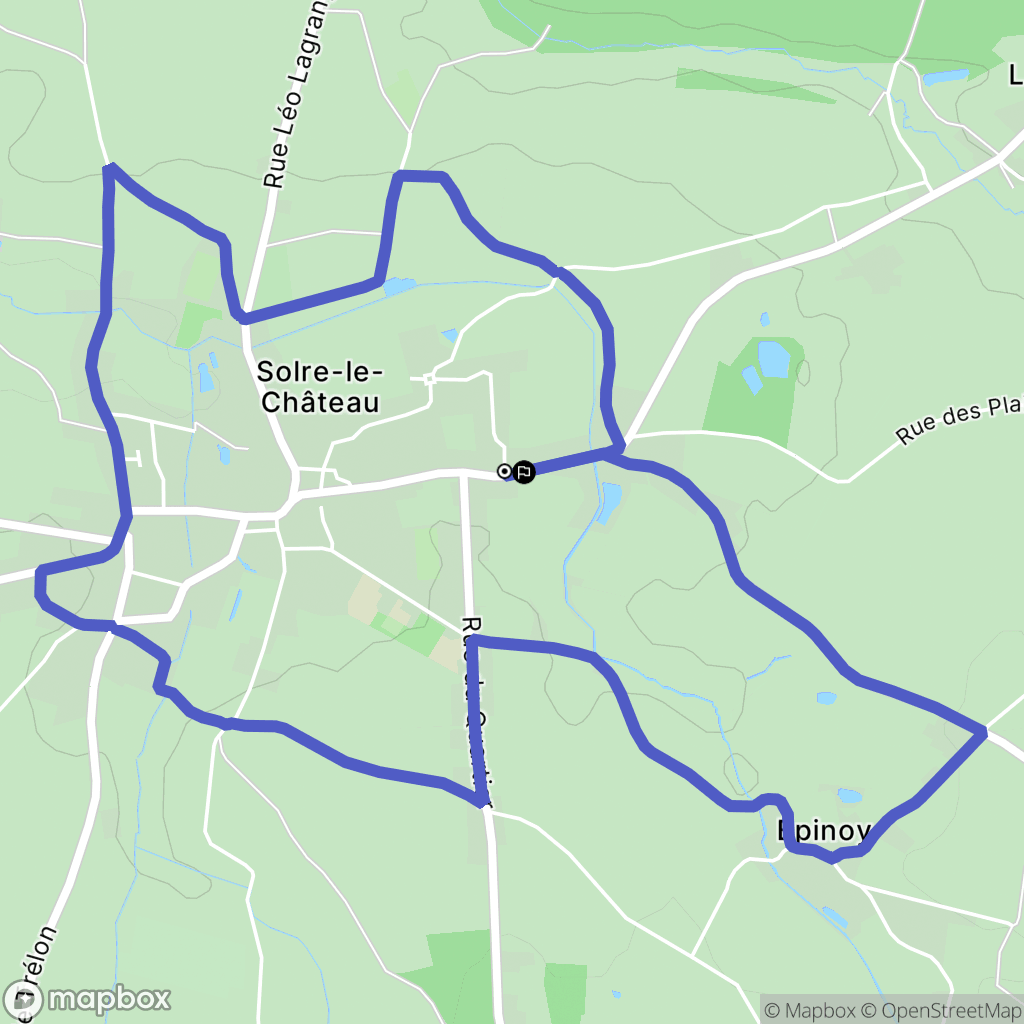 Solre-le-Château : carte du parcours de randonnée - France