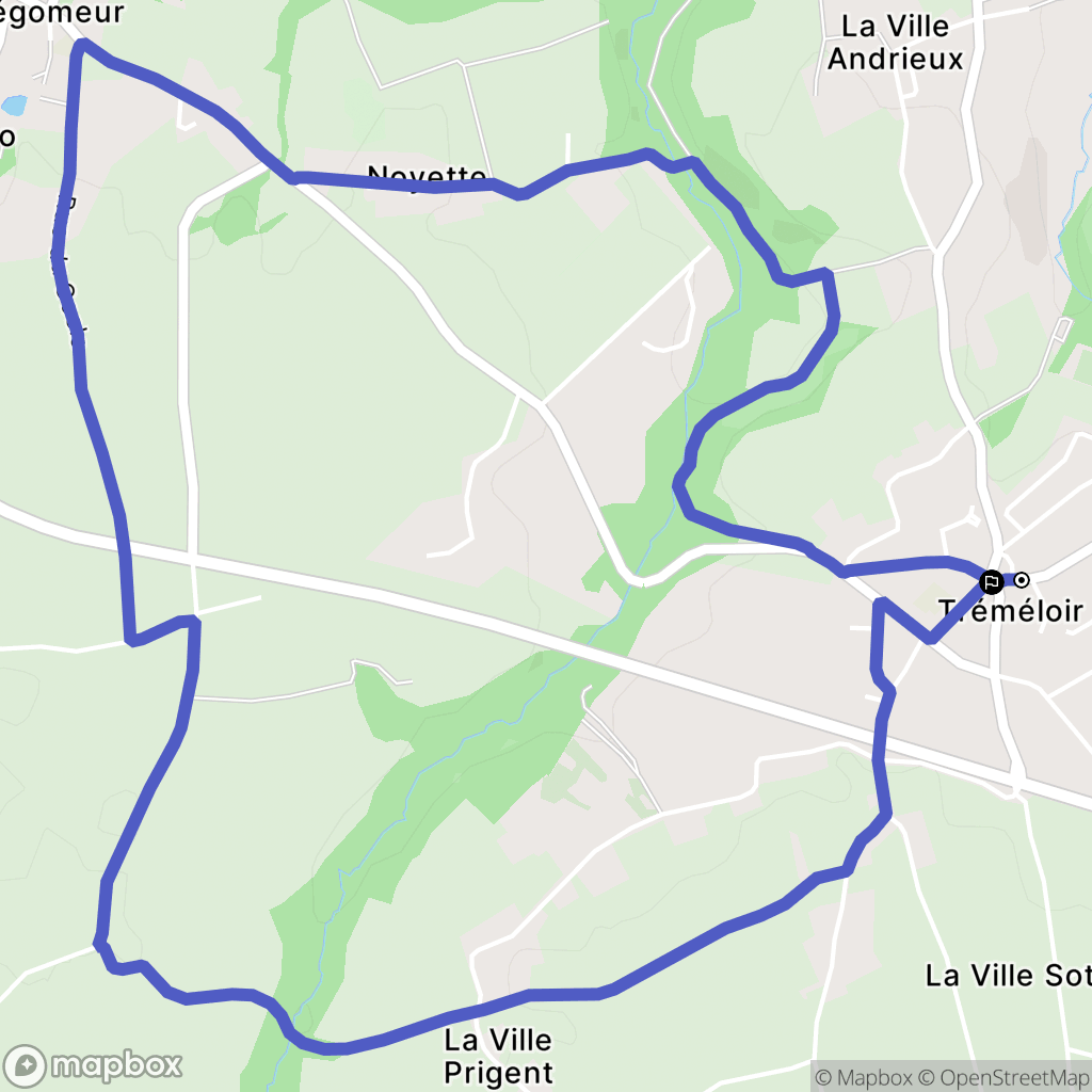 Pordic : carte du parcours de randonnée - France