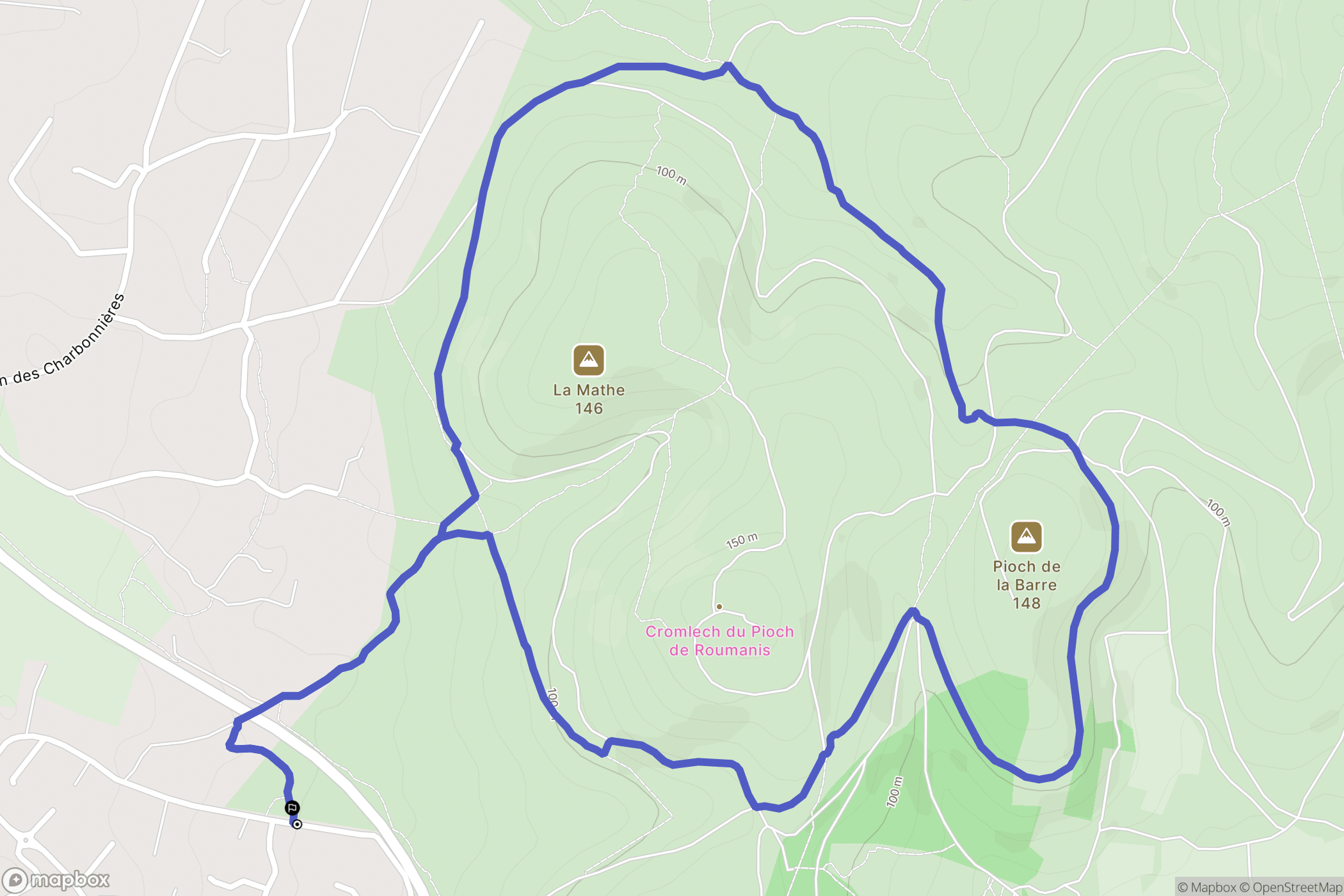 Balaruc-les-Bains : carte du parcours de randonnée - France