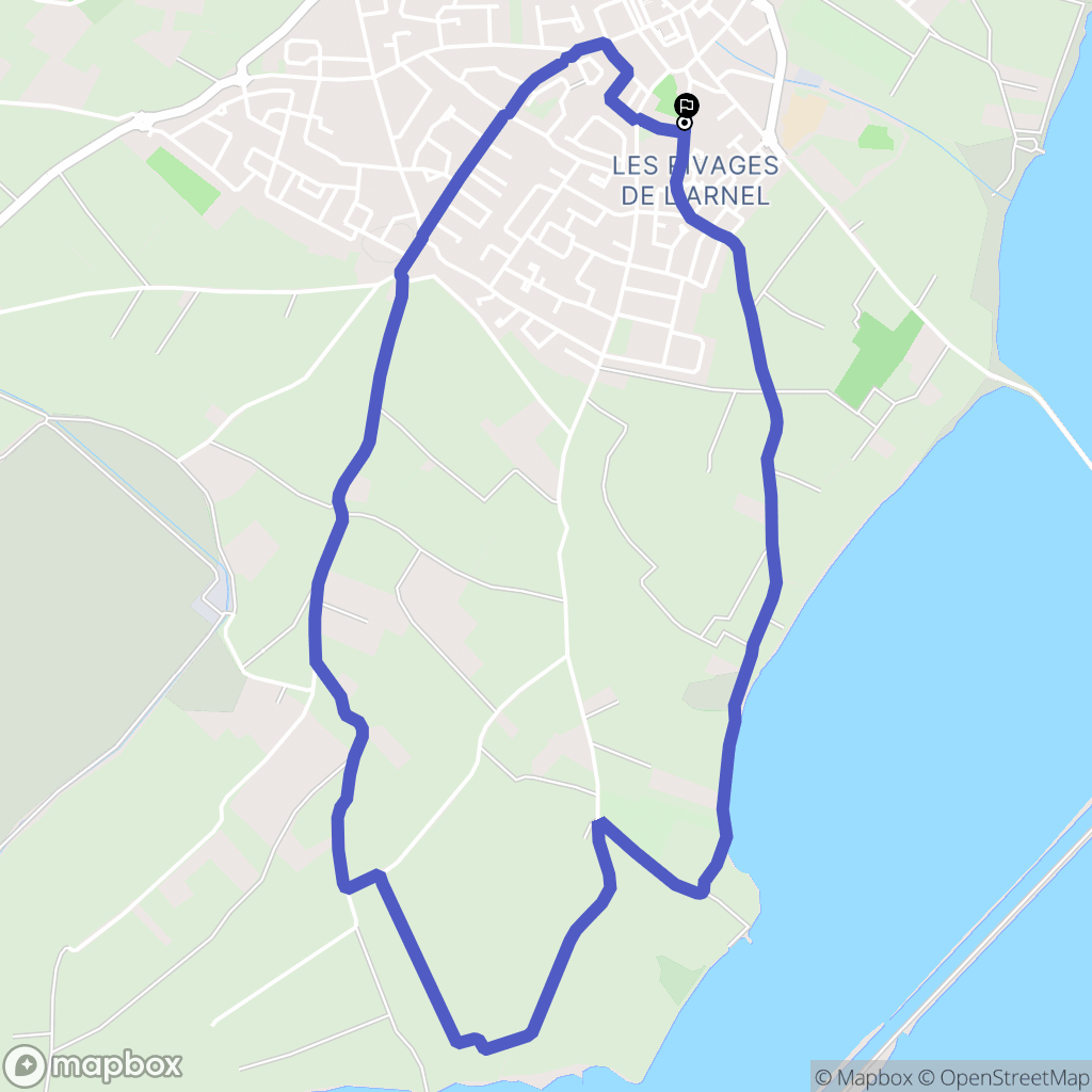 Villeneuve-lès-Maguelone : carte du parcours de randonnée - France