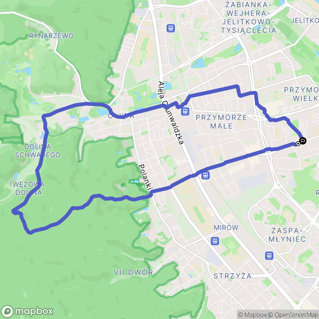 Gdańsk: mapa trasy - Poland