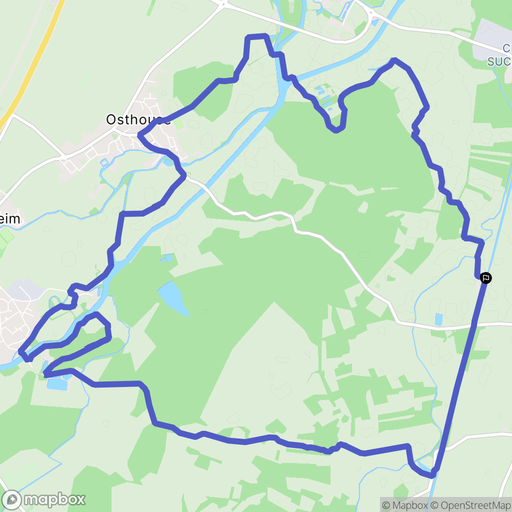 Gerstheim : carte du parcours de randonnée - France