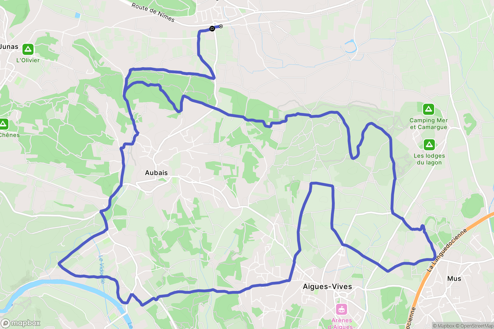 Congénies : carte du parcours de randonnée - France