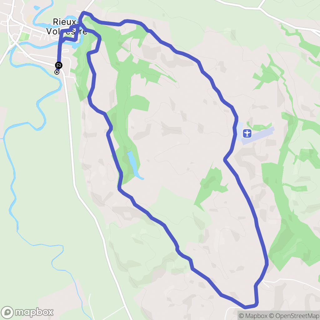 Rieux-Volvestre : carte du parcours de randonnée - France