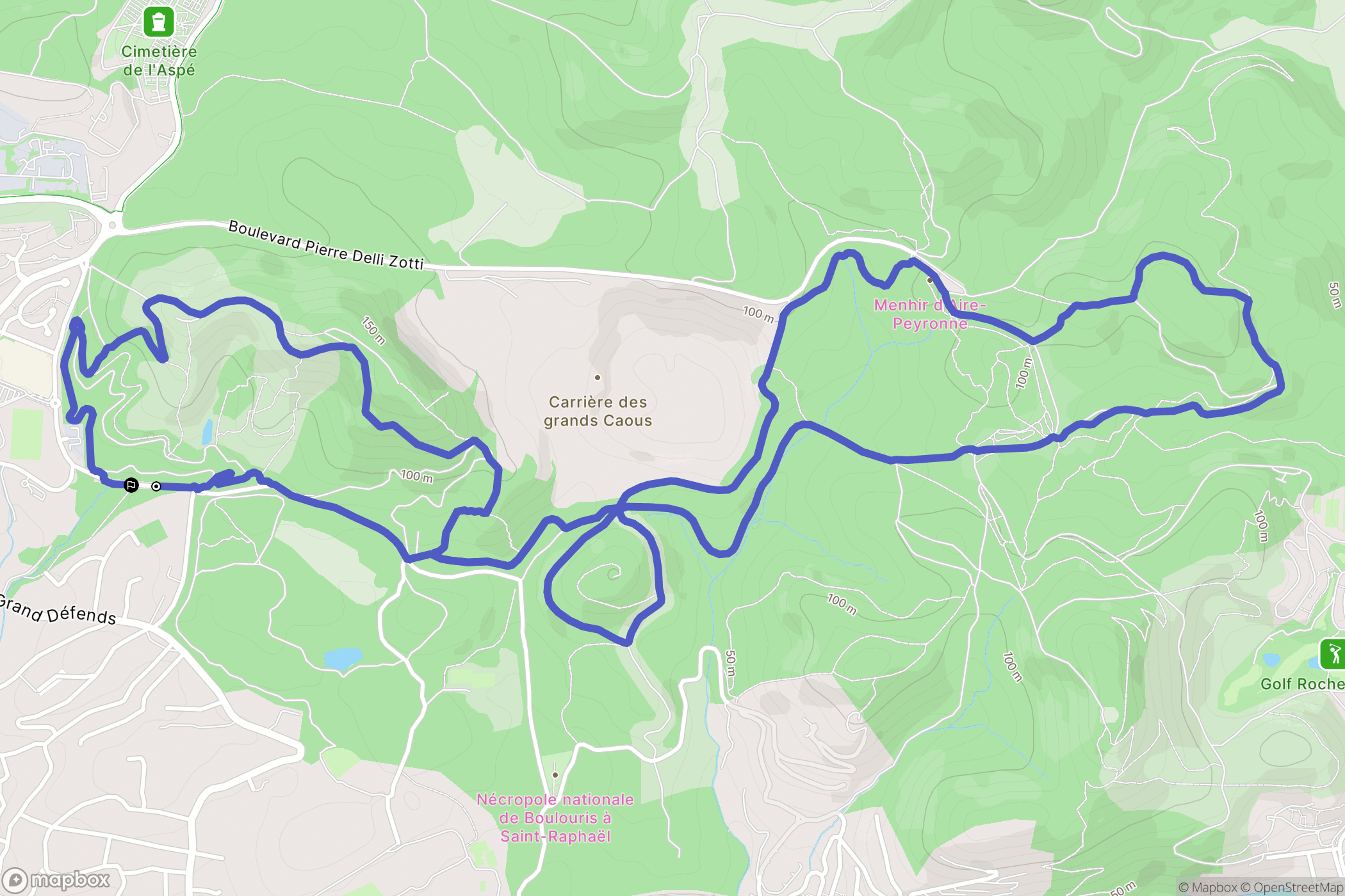 Saint-Raphaël : carte du parcours de randonnée - France