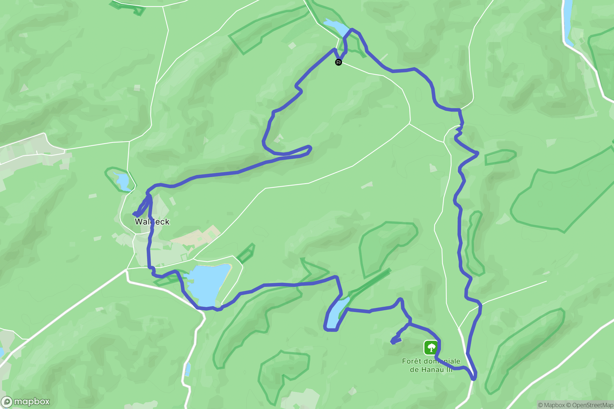 Éguelshardt : carte du parcours de randonnée - France