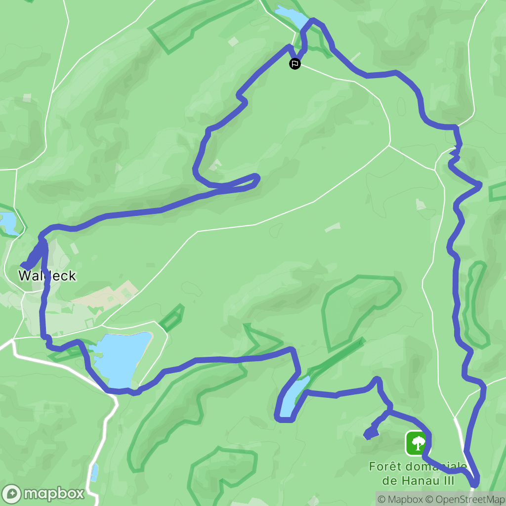 Éguelshardt : carte du parcours de randonnée - France
