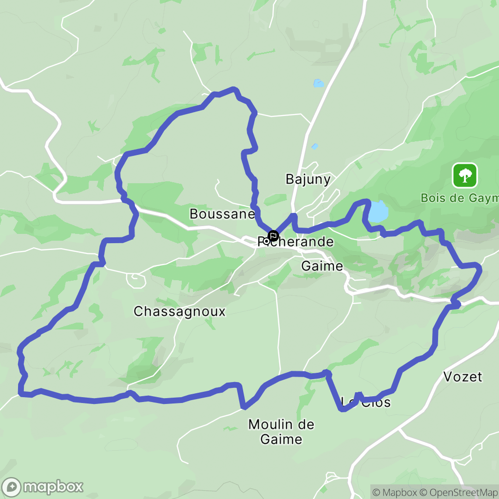 Picherande : carte du parcours de randonnée - France