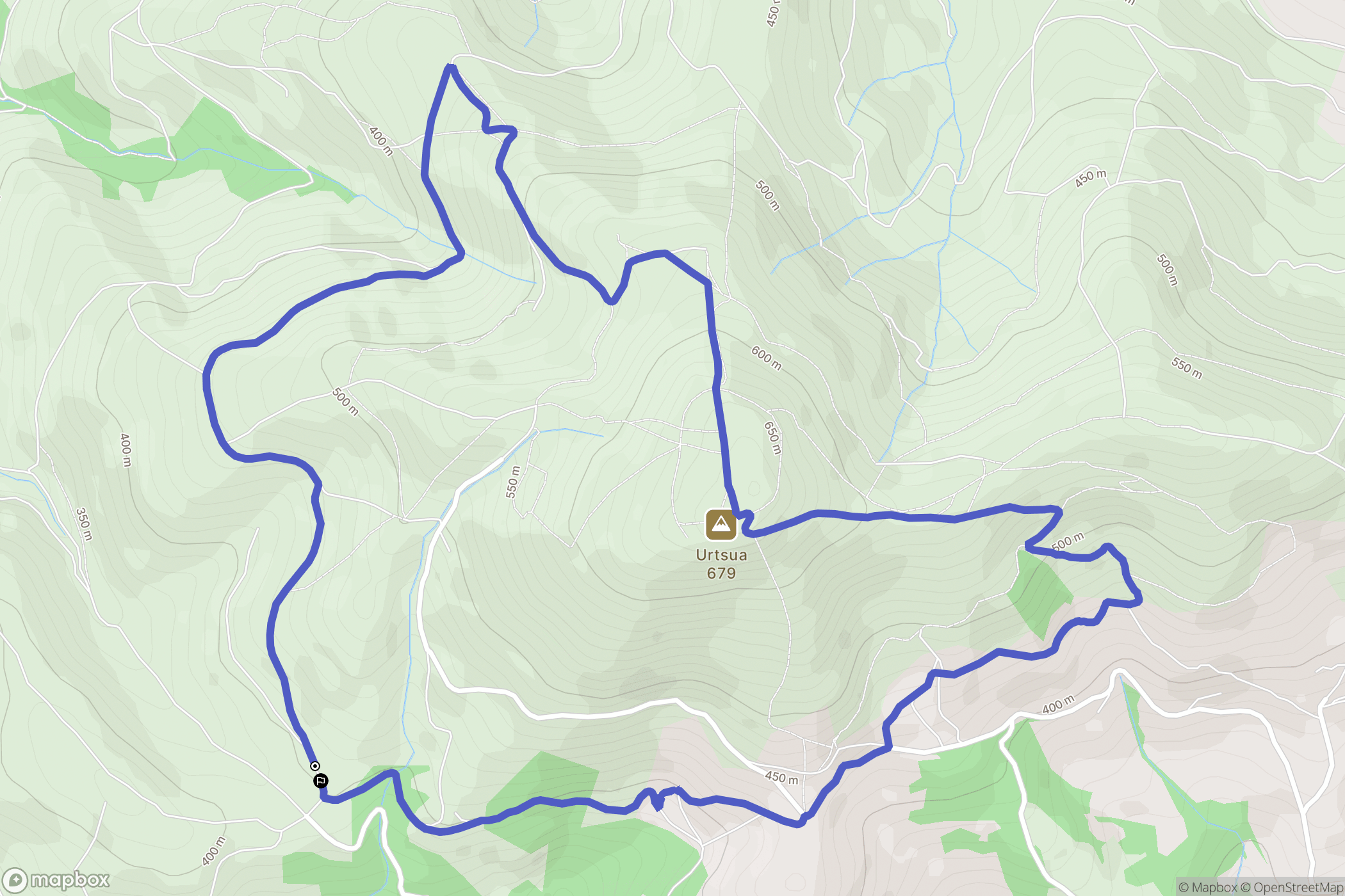 Macaye : carte du parcours de randonnée - France