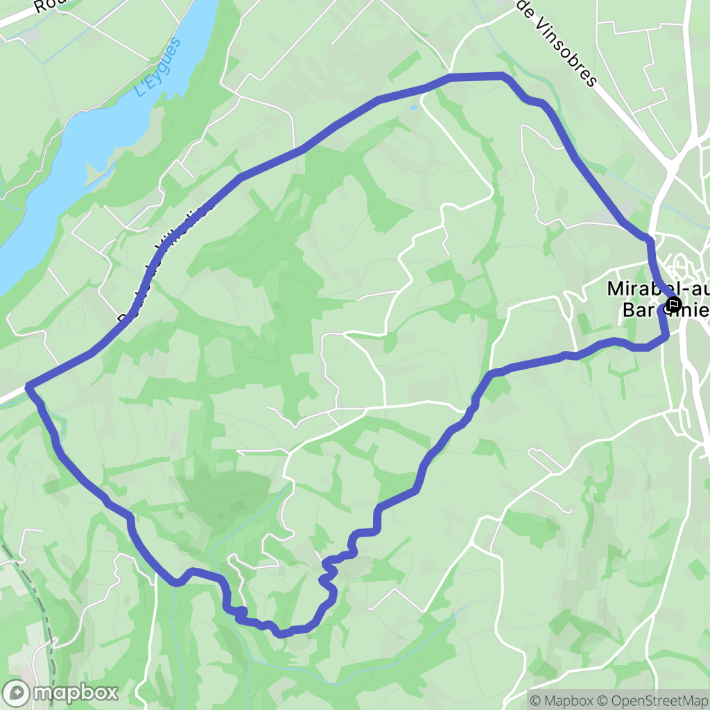 Mirabel-aux-Baronnies : carte du parcours de randonnée - France