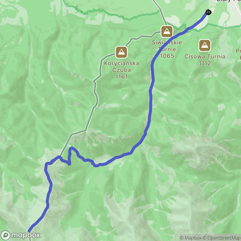 Kościelisko: mapa trasy - Poland