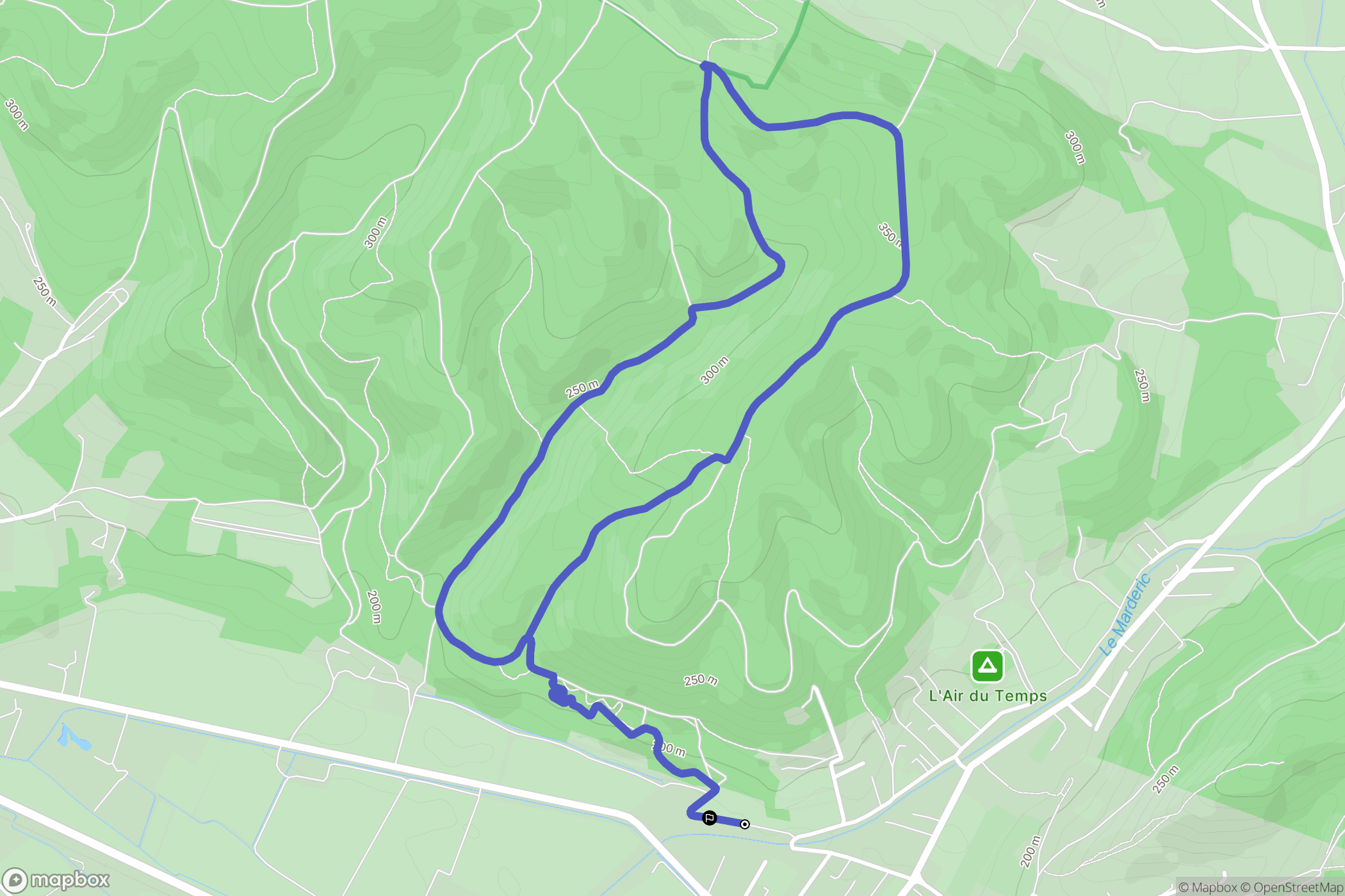 Villelaure : carte du parcours de randonnée - France